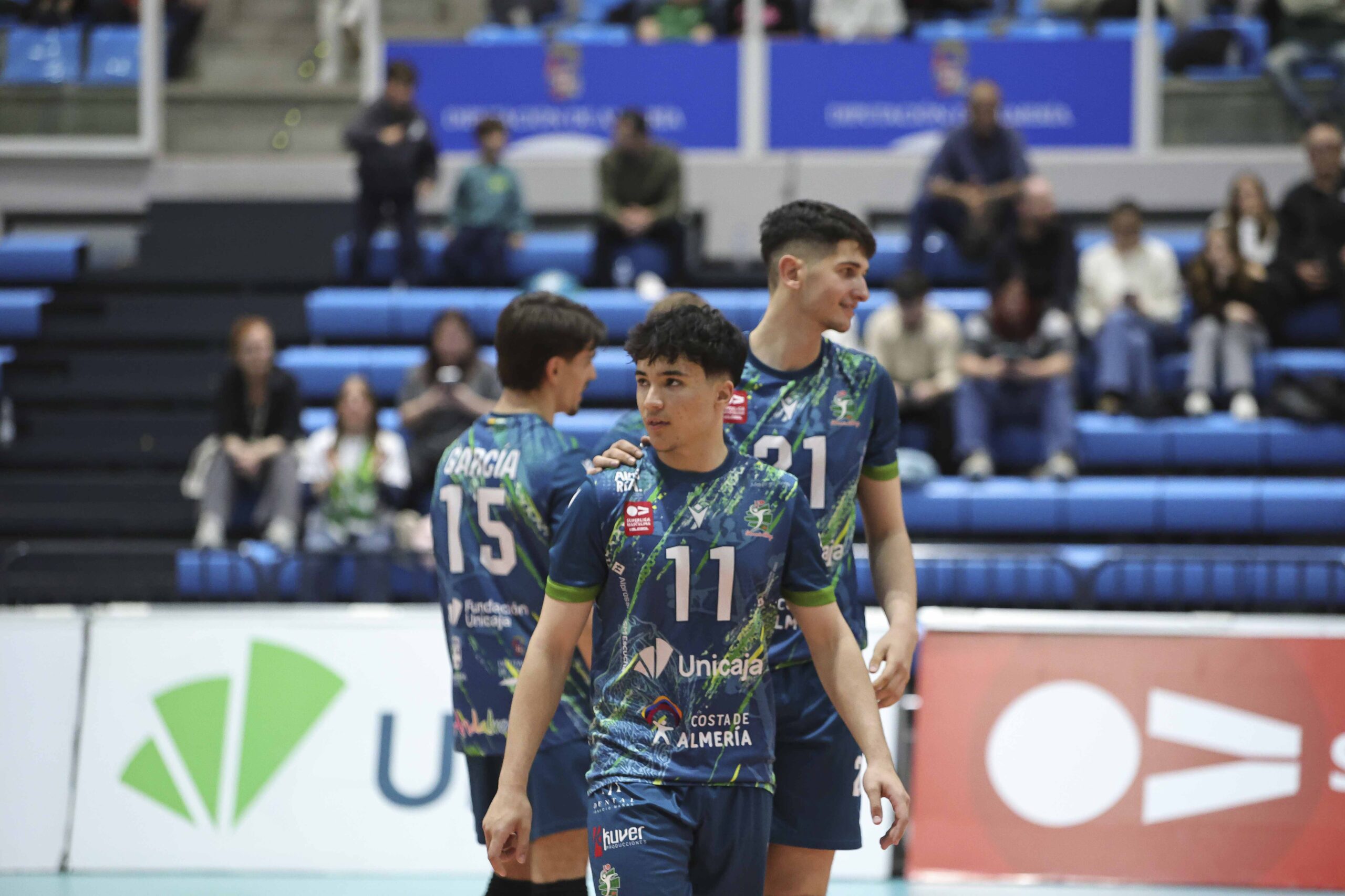 Jugadores de Unicaja Costa de Almería durante un partido